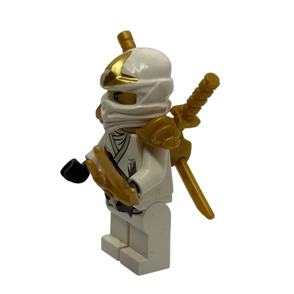 LEGO Ninjago Zane Kimono Minifigure White Gold Katana Trident njo072 2013